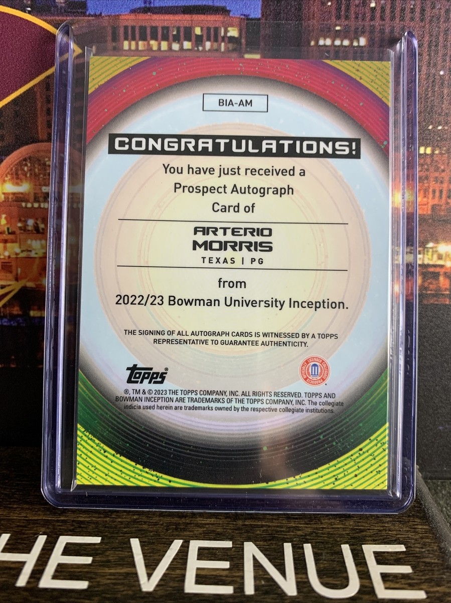2022-23 Bowman University Inception - Auto Autograph - Arterio