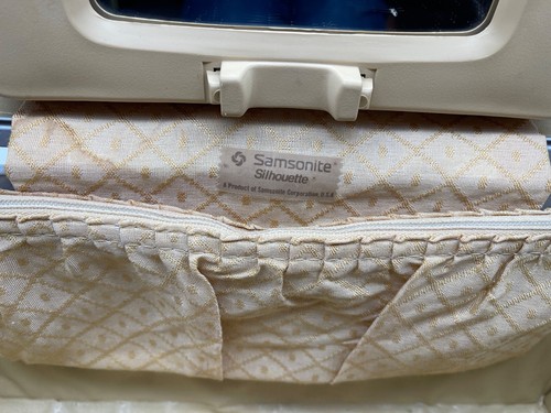 Vintage Samsonite Silhouette Brown Cosmetic Travel Case w/Mirror No Tray or Key - Picture 8 of 10