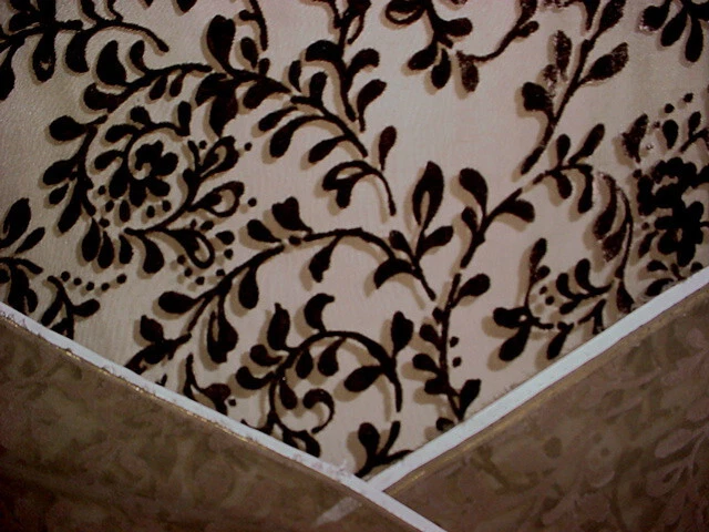 1Y Kravet 9583 Chocolate Sheer French Embossed Silk Velvet  Upholstery Fabric - Image 4 of 4