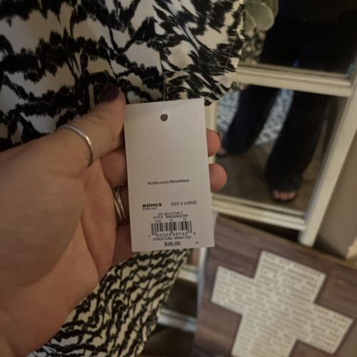 Nine West schwarz-weiße Bluse Größe Xl - Bild 5 von 6