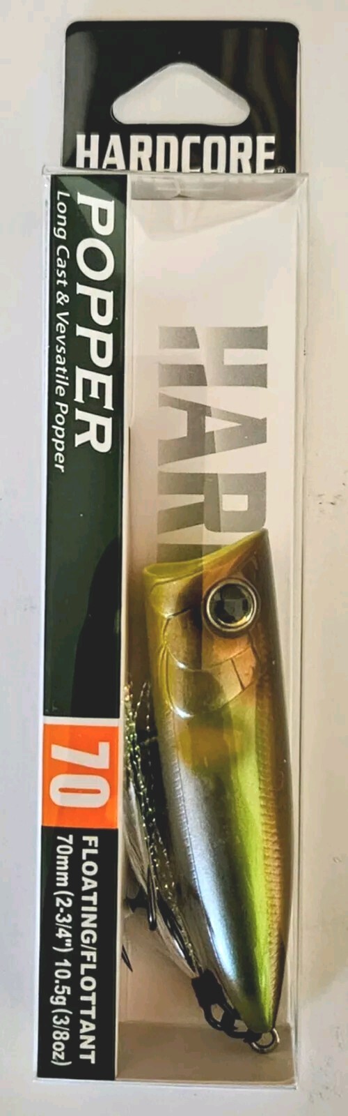 (Set of 2) Duel Hardcore Popper 70F Topwater Lures 3/8oz 2-3/4" Metallic Ght Ayu - Image 5