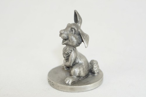 Vtg Walt Disney Pewter Collectible Thumper the Rabbit Figurine Schmid 1.25" Tall - Picture 2 of 7