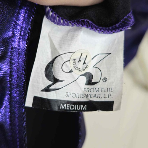 Ropa deportiva Adidas GK Elite EE. UU. mediana niños leotardo púrpura fuegos artificiales - Imagen 5 de 9