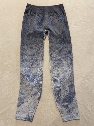 Lululemon Leggings Women’s 8 Blue White Pull On Pants High Rise Yoga Striped - Bild 1 von 4