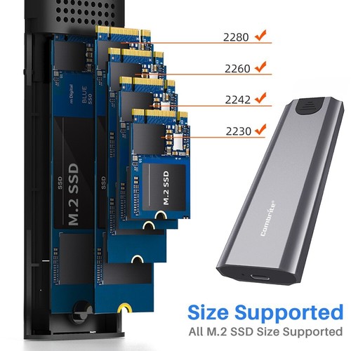 M.2 NGFF SSD SATA to USB 3.1 Type-C Festplattengehäuse Gehäuse Konverter UASP - Bild 5 von 13