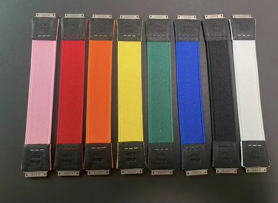 Correa de reloj elástica de nailon hecha a mano para Richard Mille tamaño RM67-02 M Foto 2 de 4