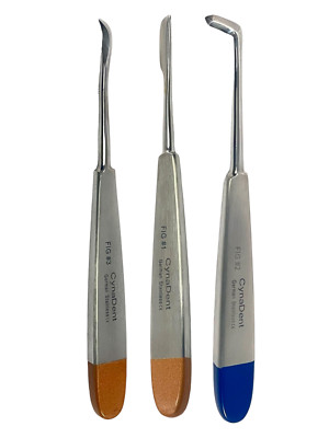 Premium 3 Pcs Dental Root Elevators Oral Surgery PDL Luxating CHOMPRET elevator