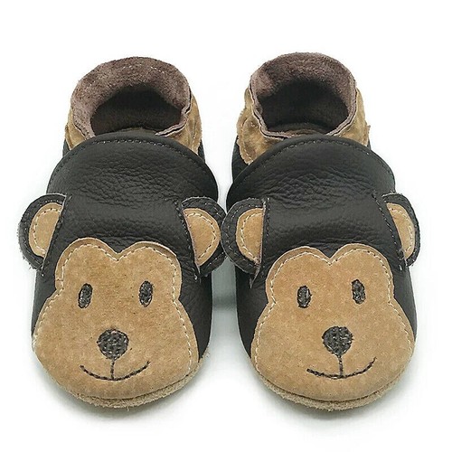 Baby Shoes Leather Booties Soft Non-Slip Footwear Infant Toddler First Walkers - Picture 7 of 62