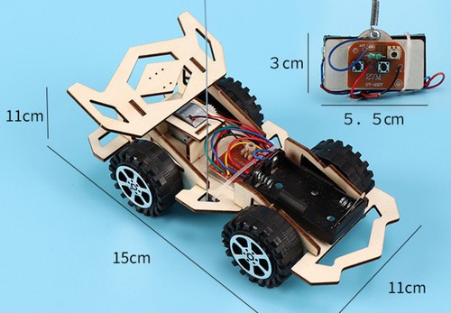 DIY Assembly Wireless Remote Control Racing Car Model Kit Educational Kids Toys - Picture 2 of 6