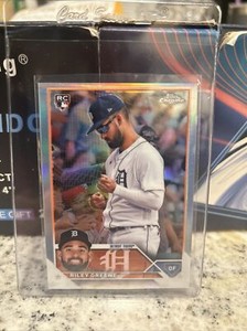 2023 TOPPS CHROME BASEBALL SP IMAGE VARIATION REFRACTOR RILEY GREENE TIGERS #182