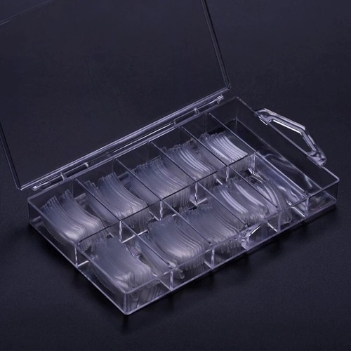 Dual Polygel Form Extension Nail Tips Box of 100 Mould Acrylic Builder 10 Sizes - Picture 4 of 12