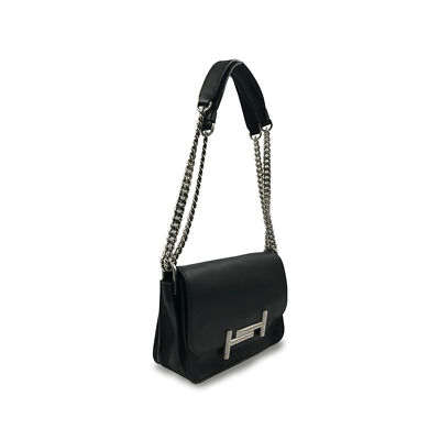 Tod's Mini Double T Shoulder Bag Black Ladies Handbag XBWAMUB0101