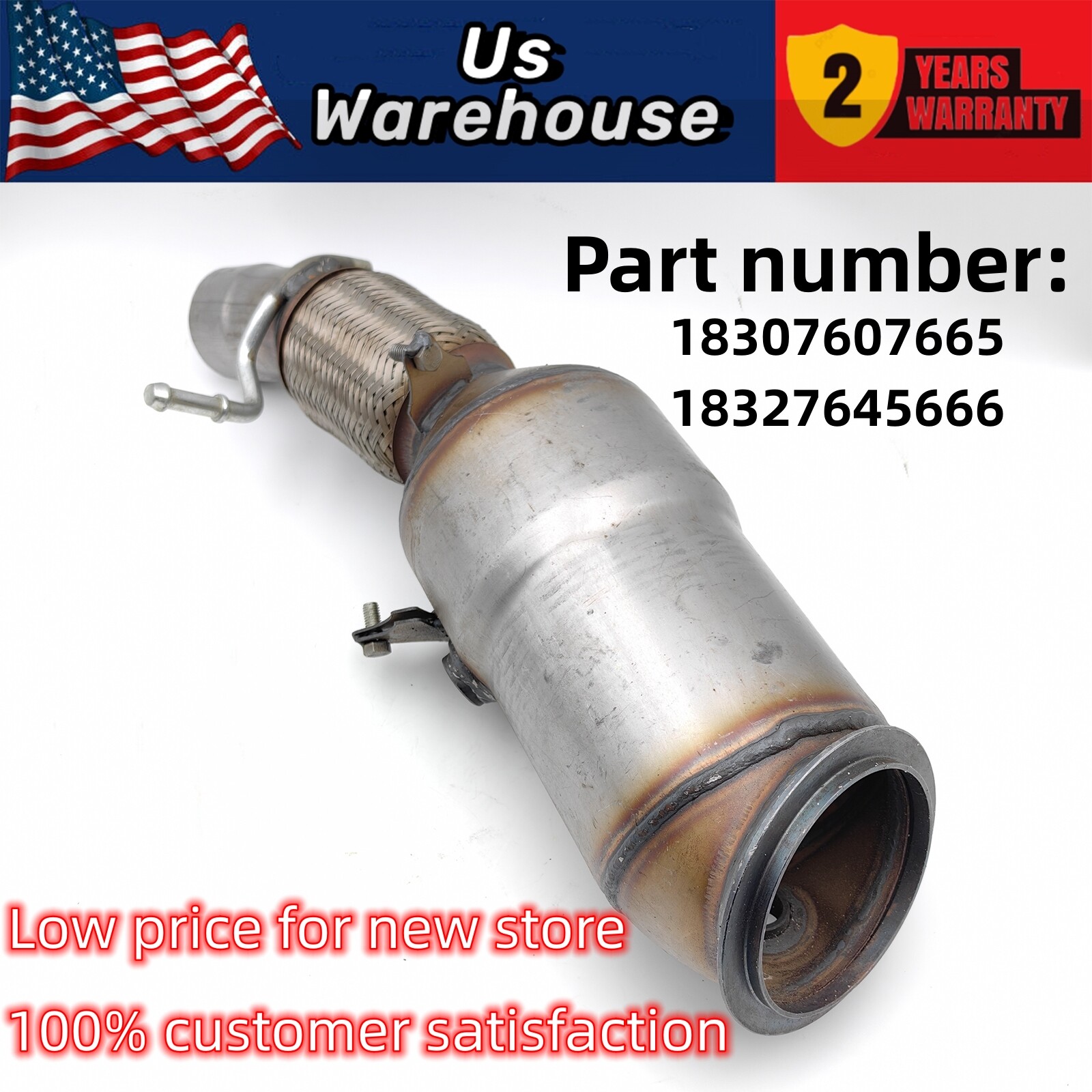 Front Catalytic Converter for 20132017 BMW 228i 320i 328i xDrive 428i