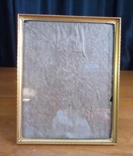 Vintage Ornate Gold Metal Picture Photo Frame 8X10 Velvet Easel Hanging