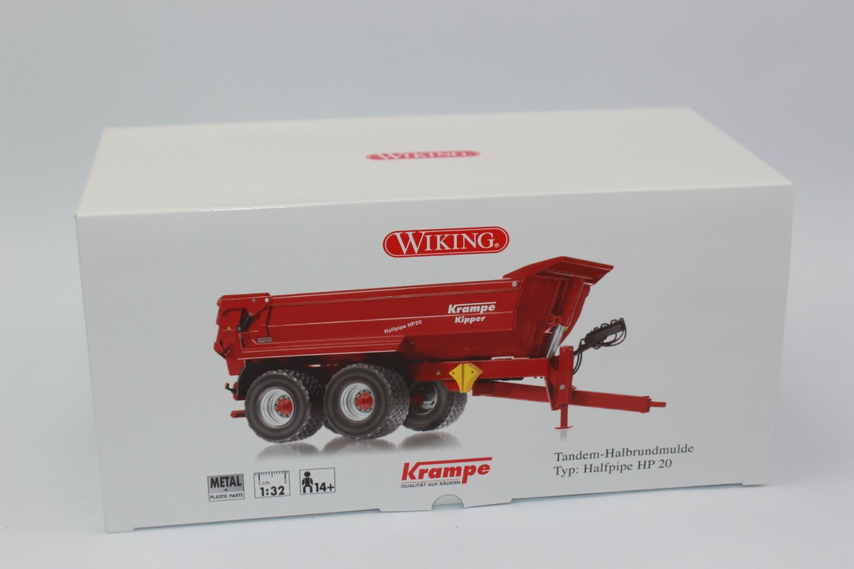 Wiking Krampe HP 20 トレーラー 1/32 Krampe tandem half-round trough HP20 トレーラー / Wiking 1