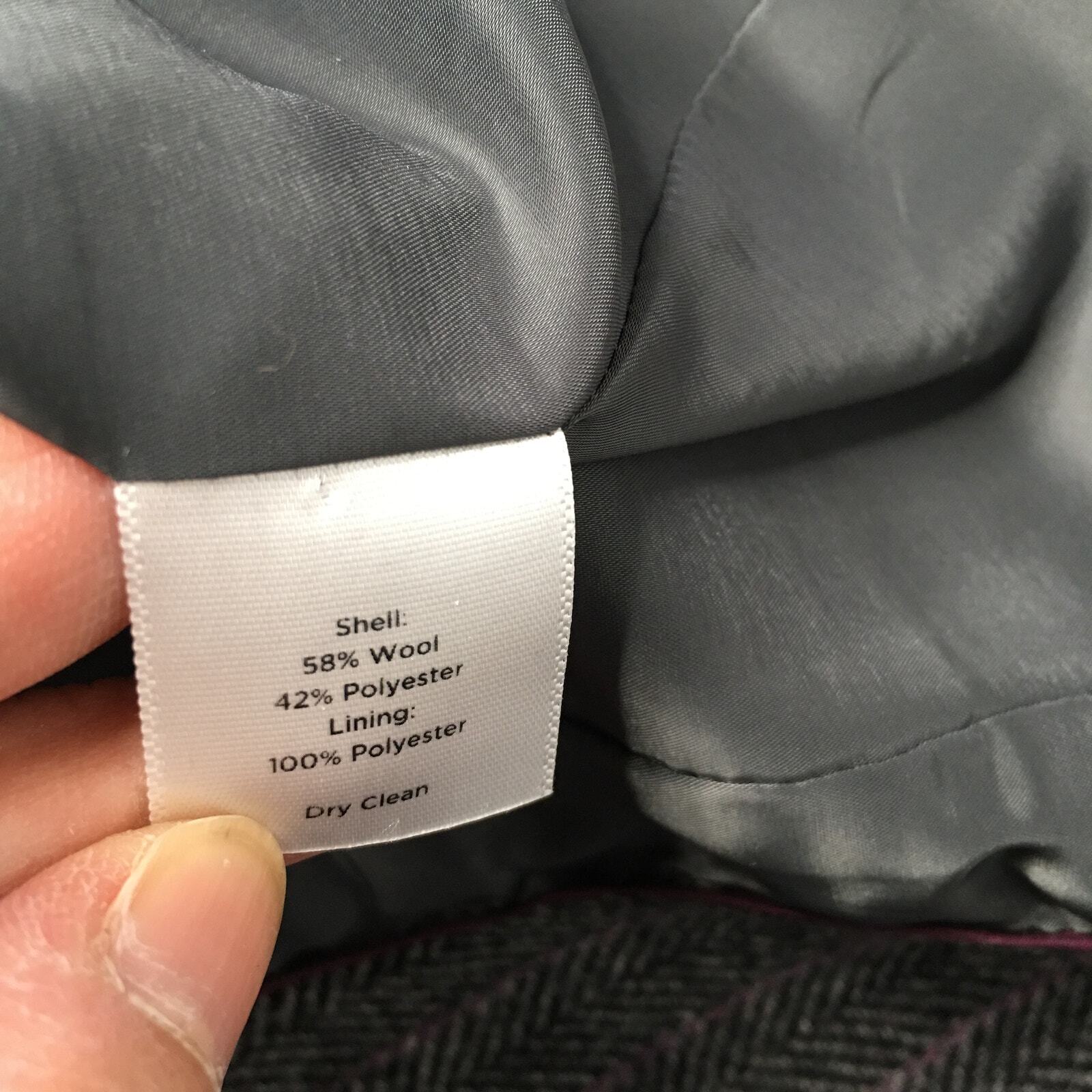 Talbots Single Breasted Lined Herringbone Wool Bl… - image 4