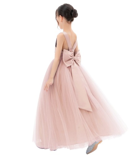 Open Back Flower Girl Dress Birthday Party Dresses Father Daughter Dance Dress - Picture 7 of 36