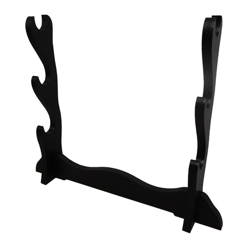 3 Pcs Set Japanese Katana Samurai Swords Black Dragon Engraved with Stand - Picture 9 of 9