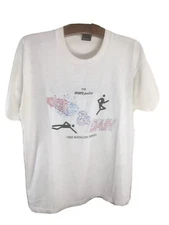Screen Stars Best Splash & Dash Sports Pulse Running Swimming Biathlon shirt XL