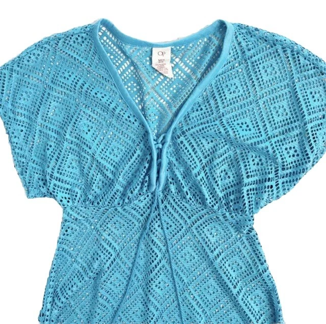 Traje de baño con cordones OP Ocean Pacific Beach para mujer S azul Foto 2 de 4