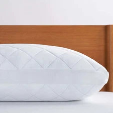 Cool Lux Bed Pillow Plush Fill W/ Cooling Cover Machine Wash Cold Standard/Queen