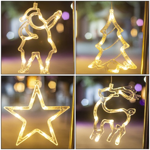 5Pcs Christmas Light Pendant Suction Cup Lamp Festival Light Decor No Battery - 第 4/12 張圖片