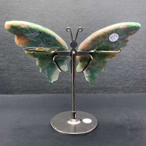 138g Natural Marine jasper crystal Handcarving Butterfly Wings Reiki healing - Picture 12 of 12