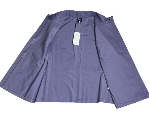 Eileen Fisher 1X Purple Full Zip Stand Collar Dusk Vest Sleeveless Pocket Jacket - Picture 5 of 10