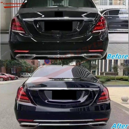 For 13-17 Mercedes W222 S Class S550 Facelift 18+ Maybach Bumper Body Kit+Lights - Picture 6 of 10