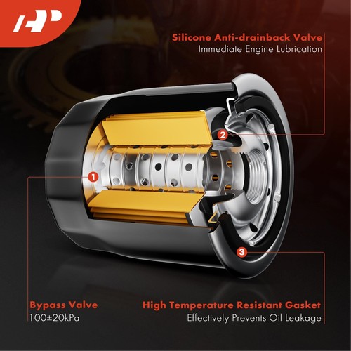 2x Engine Oil Filter for Ford F-250 1994-1996 F-350 94-97 10K Miles Protection - Picture 6 of 9