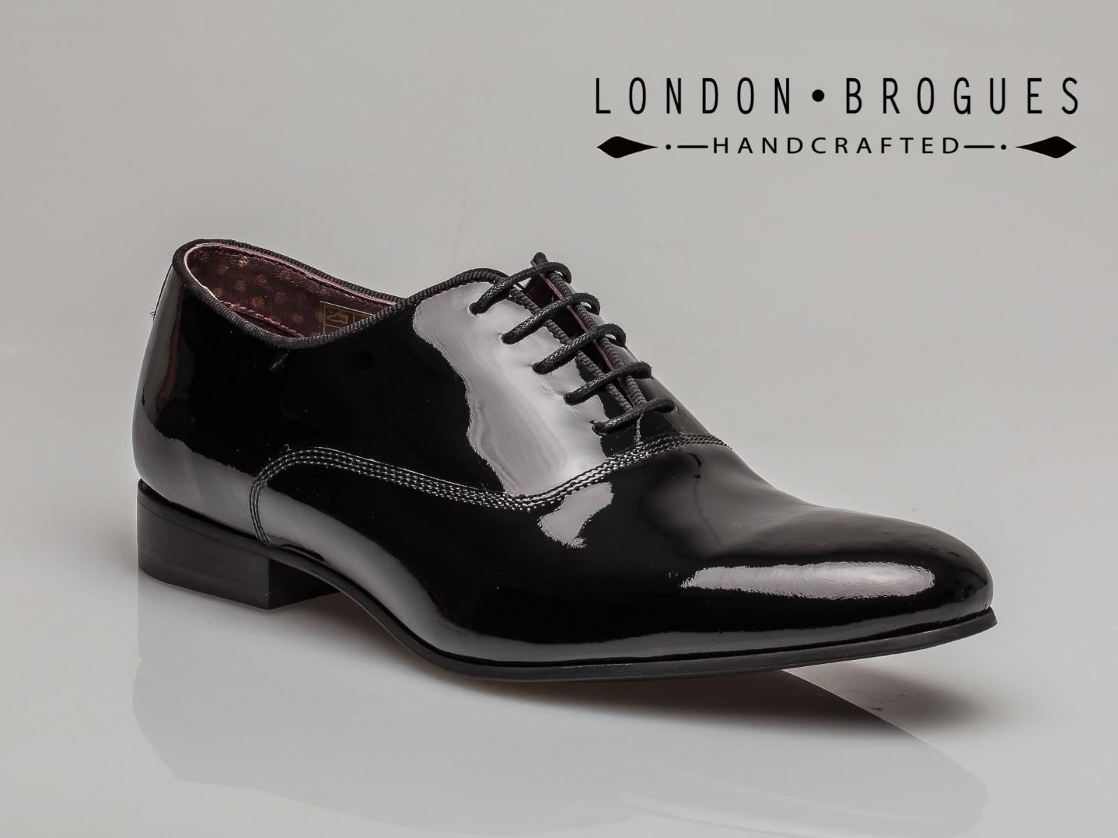 London Brogues 'Baxter' Hi-Quality Real Patent Leather Mens Oxford Dress Shoes London Brogues 'Baxter' Hi-Quality Real Patent Leather Mens Oxford Dress Shoes