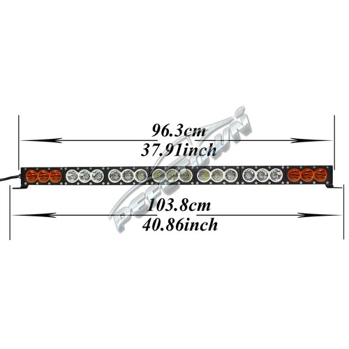 Combo de barra de luz de trabajo LED de 38 pulgadas de doble color todoterreno parachoques camión de conducción SUV 4x4 - Imagen 3 de 12