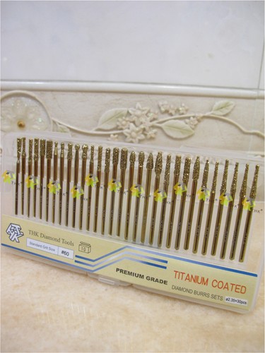 30 THK DIAMOND K 60 ROUTER BIT BITS TITANIUM COATING 3/32" INCH SHANK  - Picture 1 of 5