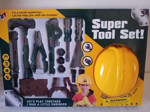 PRICE REDUCED: RARE Ming XI Toys Kid's Preschool 3+ Play Super Tool Set NIB - Afbeelding 1 van 4