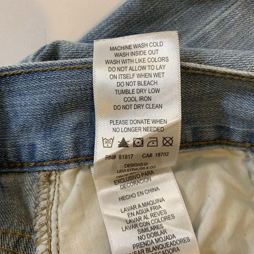 Levi's 505 Jeans Boys 14 Regular 27x27 Blue Straight Leg Lightweight Medium Wash - Picture 10 of 11