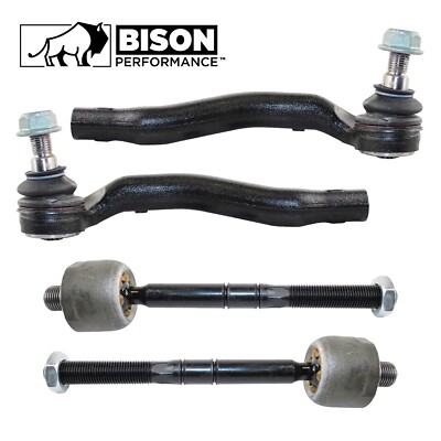 Bison Performance 4pc Inner Outer Steering Tie Rod End Kit For S203 W203 4Matic