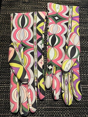 Emilio Pucci Rare Gloves Genuine Leather Cashmere Pink - Picture 2 of 24