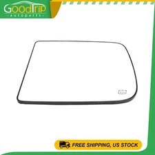 Heated Door View Flat Mirror Glass W/Base Fits 10-19 DODGE RAM 1500 Left Side LH