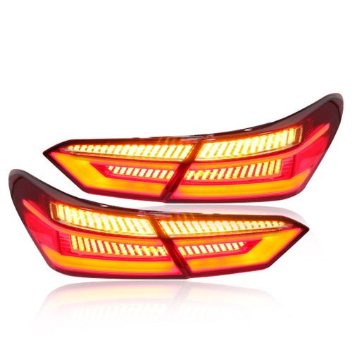 4PCS Left&Right Dynamic LED Tail Lights Rear Lamps For Toyota Camry 2018-2022 - Picture 5 of 17