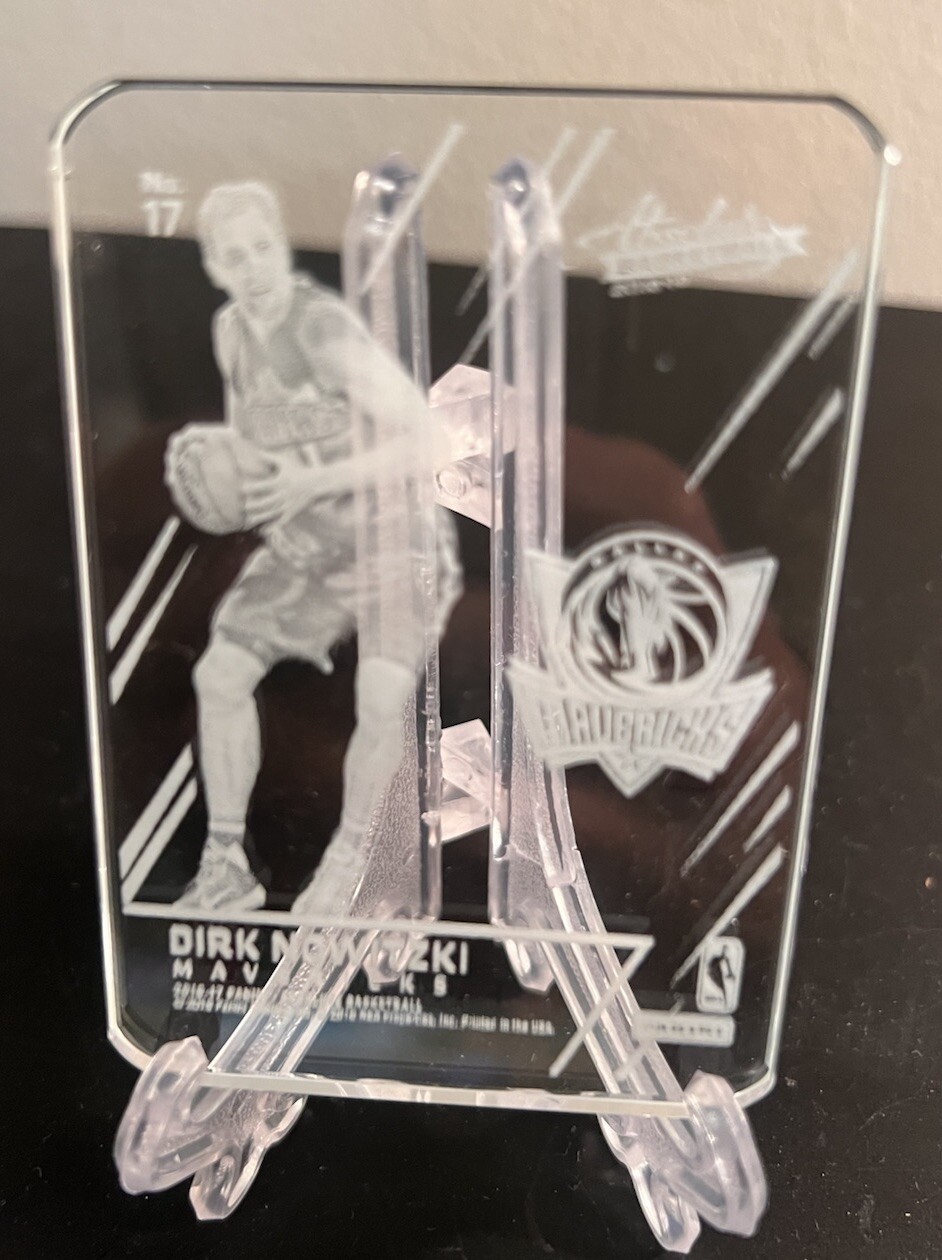 2016-17 Absolute Dirk Nowitzki Glass Dallas Mavericks Super Rare!