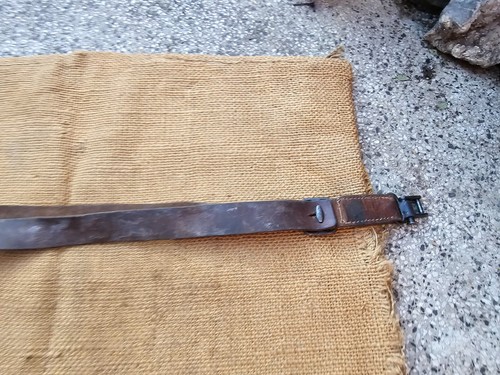 Original Alemán Primera Guerra Mundial K98 Mauser Segunda Guerra Mundial MG40 MG42 Correa Gew Rifle Cuero Eslinga Cinturón - Imagen 14 de 16
