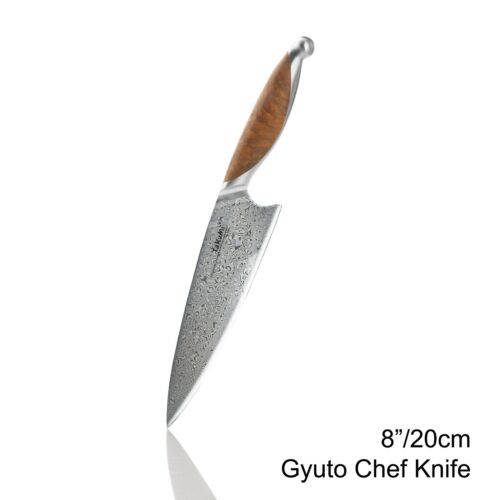TAKUMI Japanese Damascus Knife, MCD Gyuto Chef Knife 8"/10" W/ Optional Sheath - Picture 13 of 25