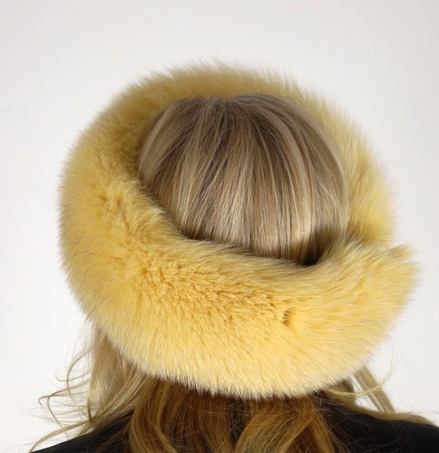 Nueva diadema de piel de zorro amarillo Efurs4less - Imagen 3 de 5