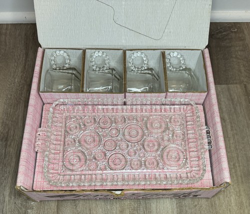Vintage Anker Glas Serva Snack Box Set für vier Personen - 8 Stück - Bild 3 von 6