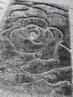 ROMANY GYPSY RUGS/MATS ROSE DESIGN GREY 120X170CM MEDIUM SIZE CARVED RUG XX