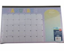 Jot 2026 Monthly Desk Pad Calendar 11" x 17" with Notes Section Purple