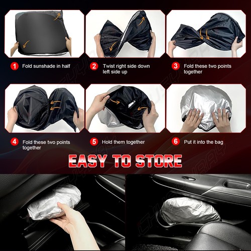 For BMW 3 Series LI 2016 2017 Sun Shade Windshield Visor Cover UV Block Heat - Picture 2 of 13