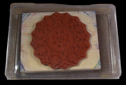 Stampin Up Medallion XLg Single Rubber Stamp NOS 6x5" Scrapbook Cardmaking Craft - Picture 2 of 3