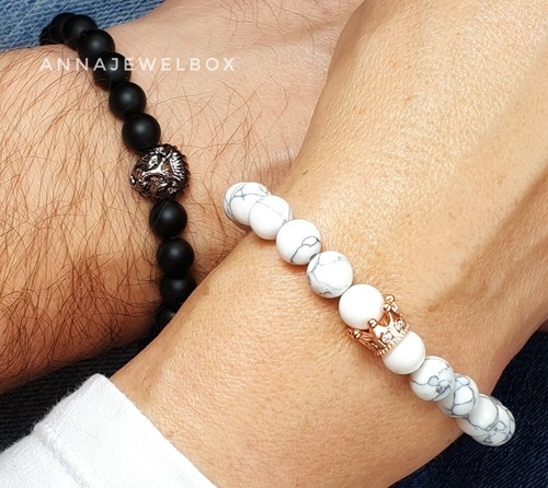 Cute Matching Couples Love Beads Bracelets Set for Women Girls, Valentines Day - Picture 4 of 20