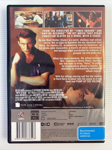 Pump Up the Volume (DVD, 1990) Christian Slater - Very Good Condition Region 4 - Picture 2 of 4